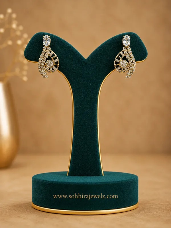 Golden_Cz_Diamond_Antique_Gold_Spiral_Galaxy_Necklace_Set_For_Women