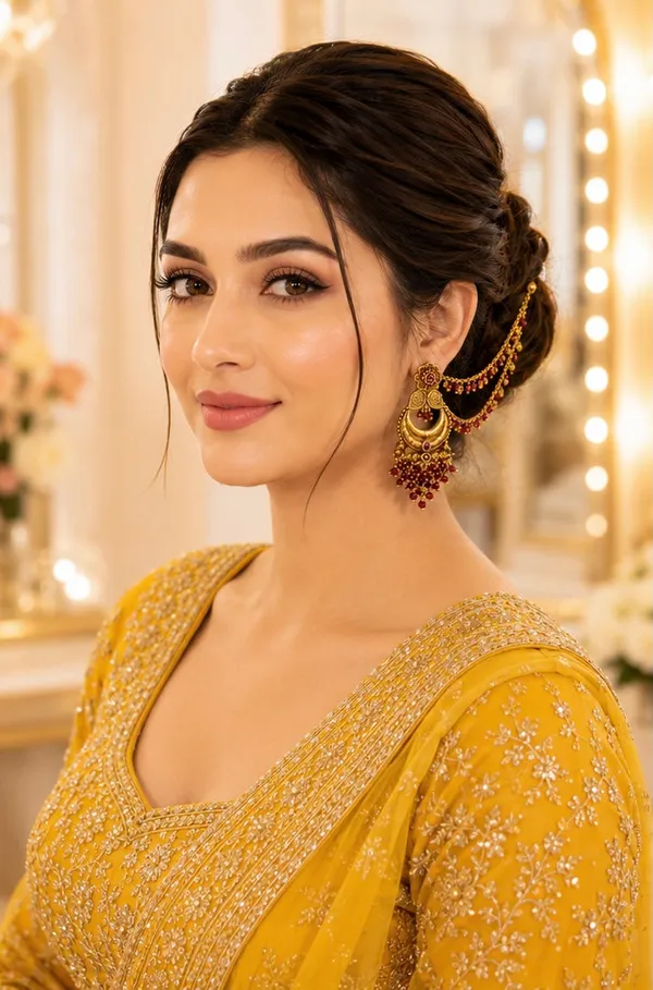 Red_Gold-Plated_Ruby_Chandbali_Hair_Chain_Earrings_For_Women