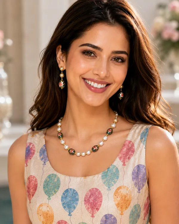 Rose_Pink_Pearl_Meenakari_Gold-Tone_Necklace_Set_For_Women