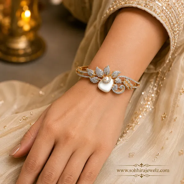 Golden_Gold-Plated_Baroque_Pearl_Cz_Butterfly_Bracelet_For_Women