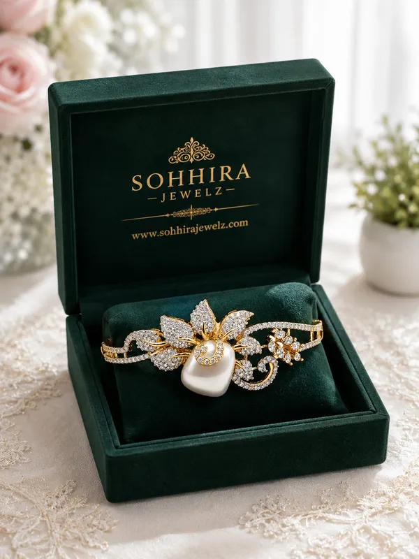 Golden_Gold-Plated_Baroque_Pearl_Cz_Butterfly_Bracelet_For_Women