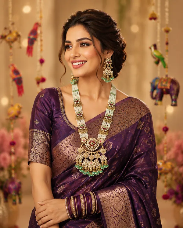 Green_Gold-Plated_Kundan_Pearl_Rani_Haar_Necklace_Set_For_Women
