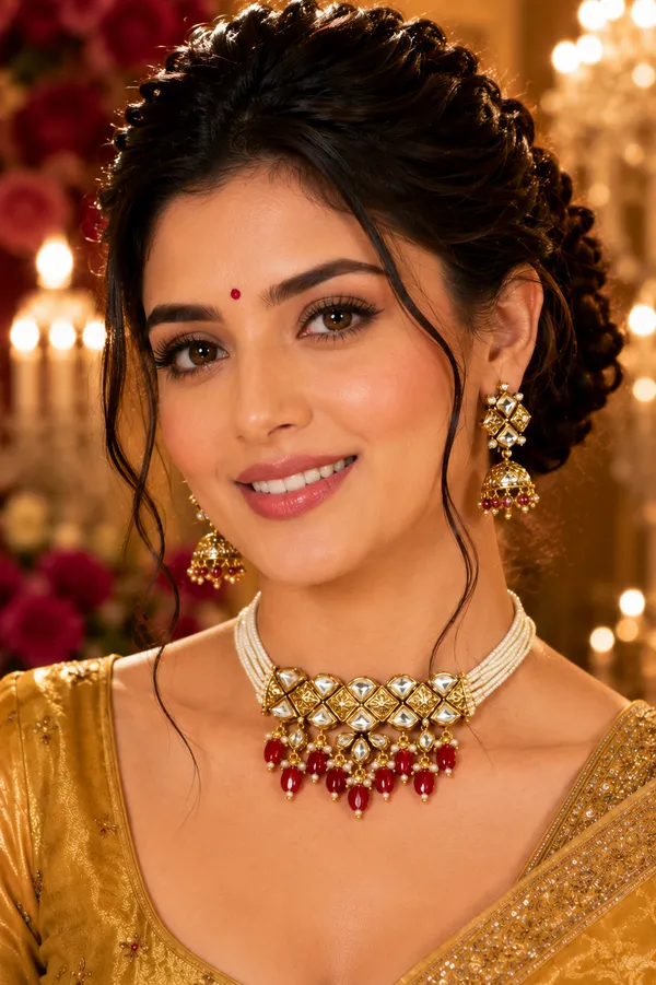 Scarlet_Red_Gold-Plated_Kundan_Pearl_Ruby_Choker_Set_For_Women