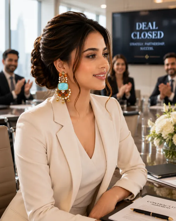 Blue_Gold-Plated_Enamel_Cushion_Stone_Chandelier_Earrings_For_Women