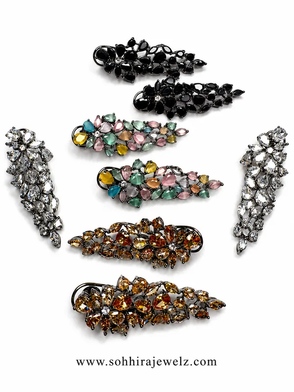 Black_Crystal_Onyx_Floral_Chandelier_Drop_Earrings_For_Women