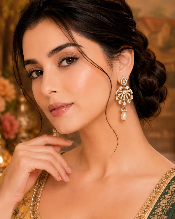 White_Polki_Brass_Chandbali_Pearl_Drop_Earrings_For_Women