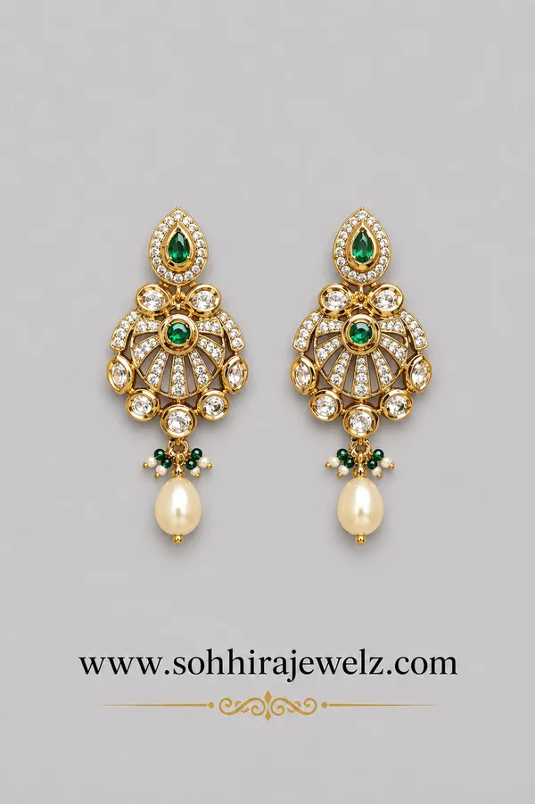Green_Polki_Cz_Pearl_Victorian_Drop_Earrings_For_Women