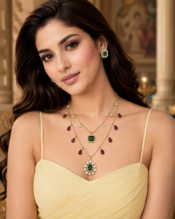 Green_Gold-Plated_Cz_Emerald_Ruby_Necklace_Set_For_Women