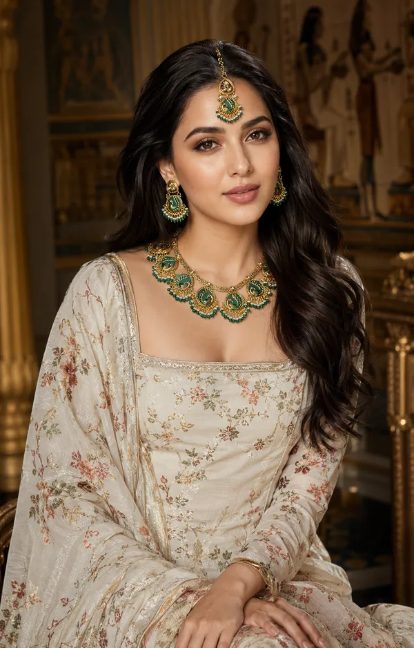 Green_Meenakari_Peacock_Pearl_Necklace_Set_For_Women