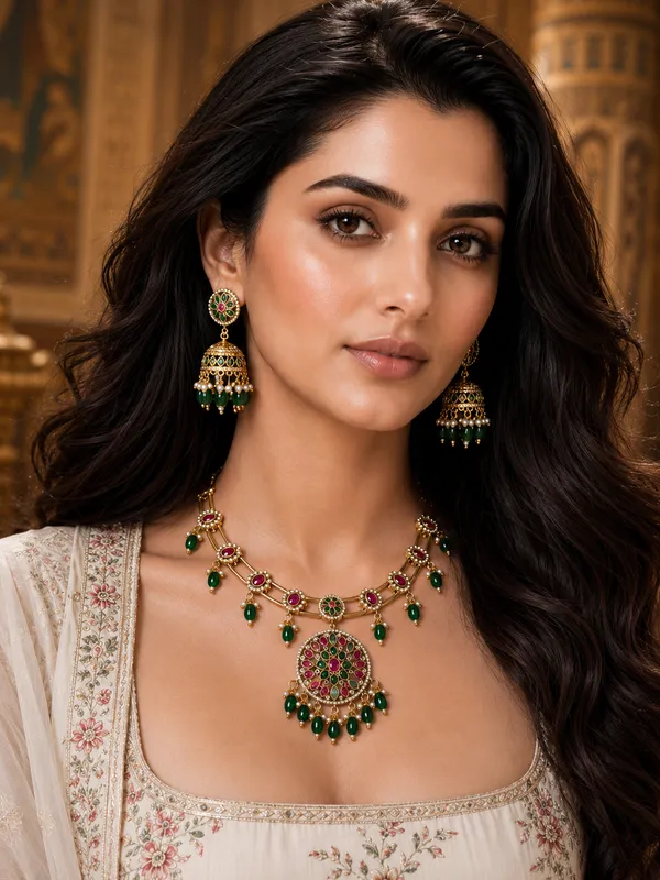 Gold_Plated_Brass_Polki_Kundan_Multi_Layered_Chandelier_Necklace_For_Women