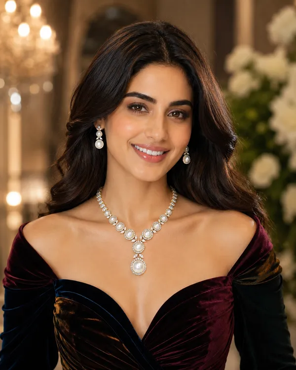 White_Brass_Pearl_Ad_Stone_Bridal_Necklace_Set_For_Women