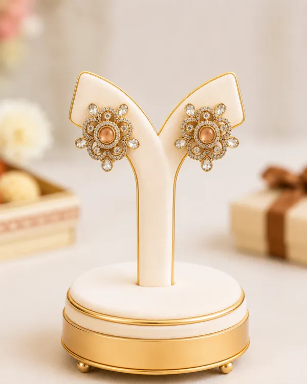 Gold_Polki_Brass_Floral_Kundan_Stud_Earrings_For_Women