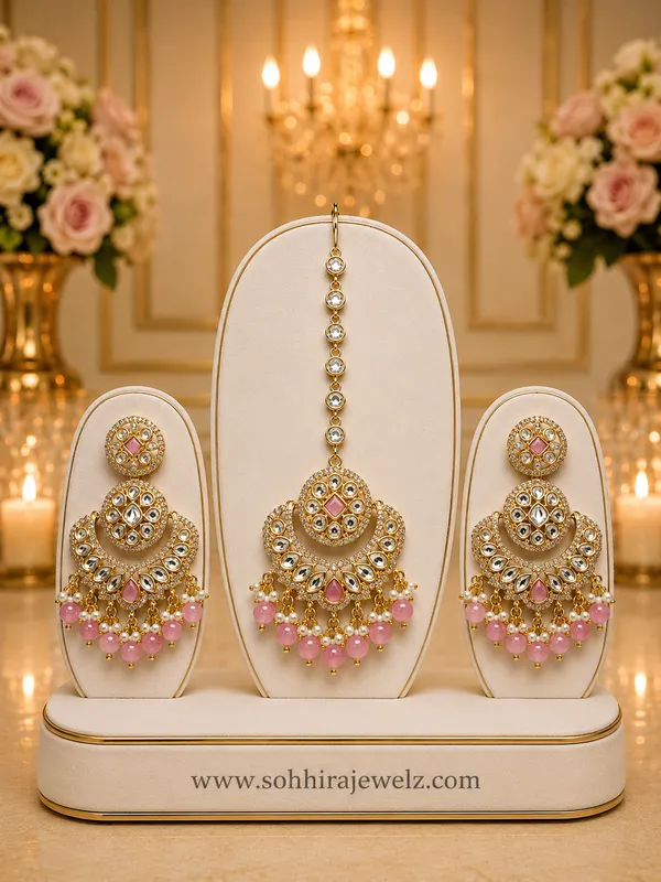 Pink_Brass_Kundan_Cz_Chandbali_Maang_Tikka_Set_For_Women