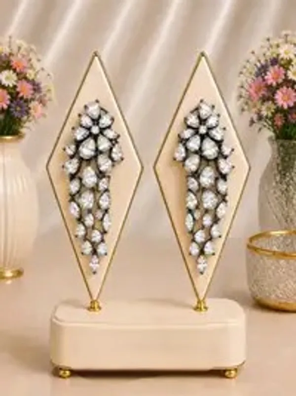 White_Cz_Crystal_Floral_Chandelier_Drop_Earrings_For_Women