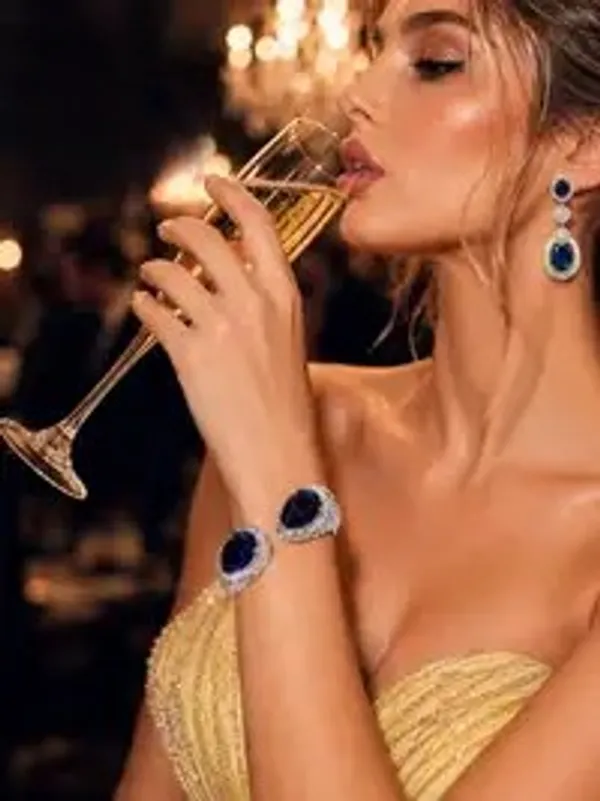 Blue_Gold-Plated_Sapphire_Cz_Pavé_Cuff_Bracelet_For_Women