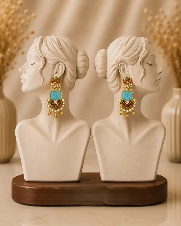 Blue_Gold-Plated_Enamel_Cushion_Stone_Chandelier_Earrings_For_Women