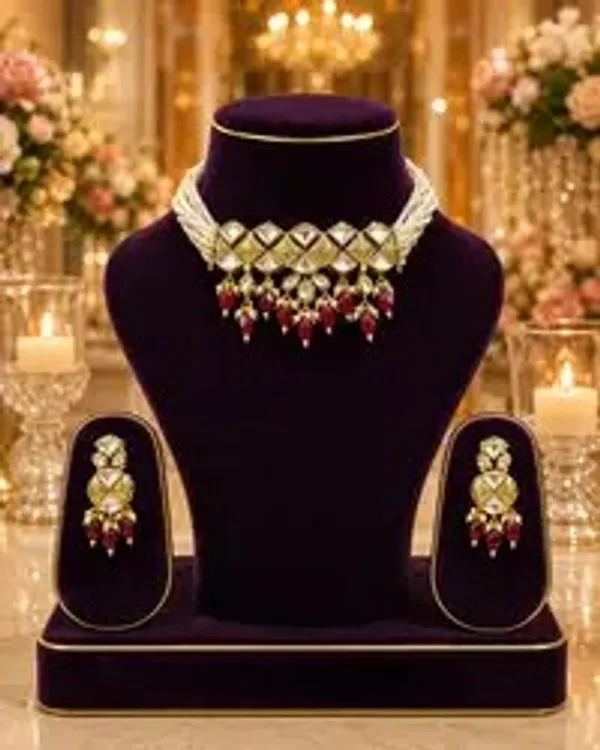 Scarlet_Red_Gold-Plated_Kundan_Pearl_Ruby_Choker_Set_For_Women