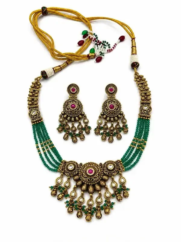 Green_Gold-Plated_Polki_Emerald_Heirloom_Necklace_Set_For_Women