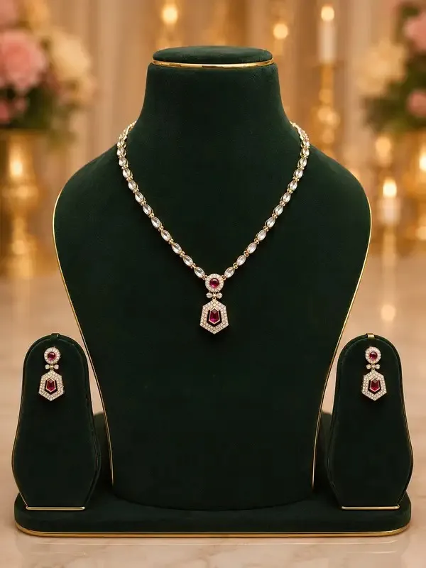 Crimson_Red_Gold-Plated_Polki_Ruby_Hexagon_Pendant_Set_For_Women