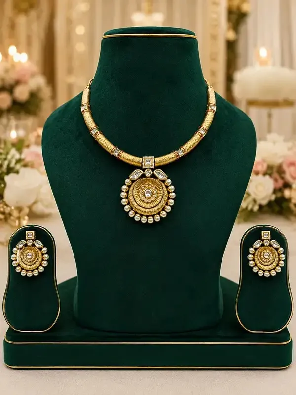 Antique_Gold_Polki_Pearl_Hasli_Necklace_Set_For_Women