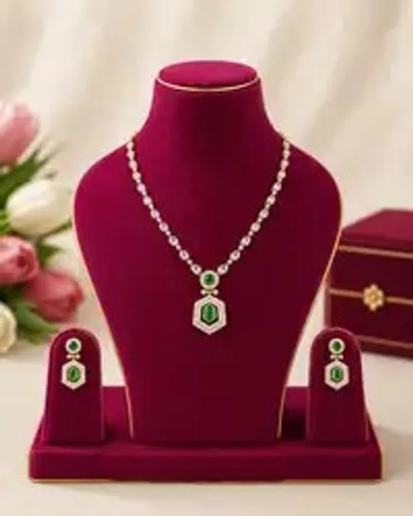 Green_Gold-Plated_Polki_Emerald_Hexagon_Pendant_Set_For_Women