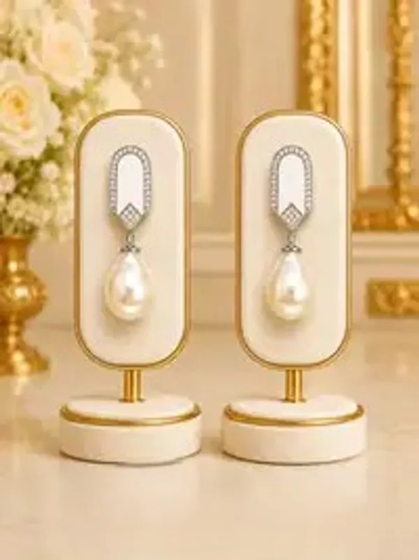 Ivory_Gold-Plated_Pearl_Diamond_Rim_Baroque_Drop_Earrings_For_Women