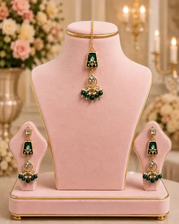 Green_Gold-Plated_Kundan_Polki_Meenakari_Bridal_Necklace_Set_For_Women
