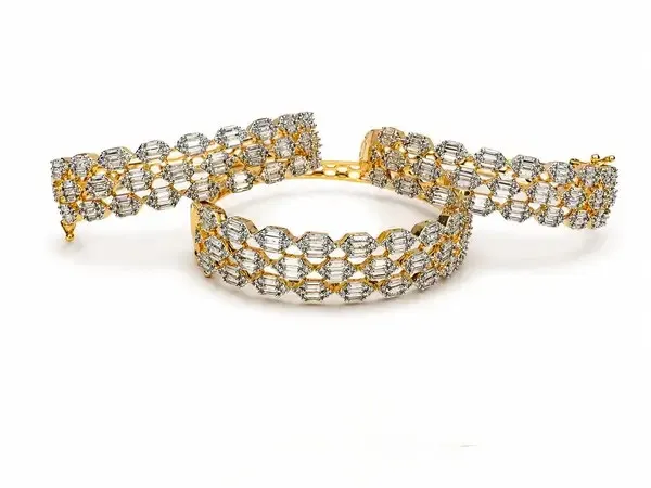 Honey_Yellow_Cz_Diamond_Gold_Honeycomb_Lattice_Bracelet_For_Women