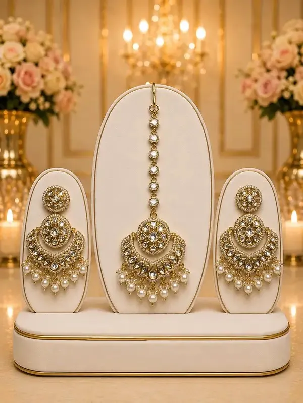 White_Pearl_Kundan_Chandbali_Maang_Tikka_Set_For_Women
