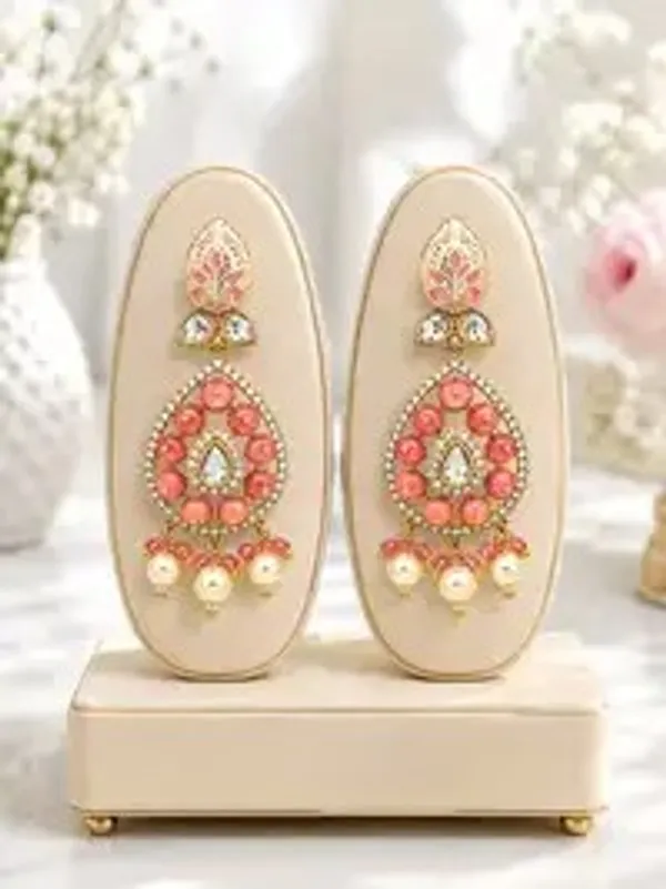 Blush_Pink_Pearl_Kundan_Meenakari_Polki_Teardrop_Earrings_For_Women