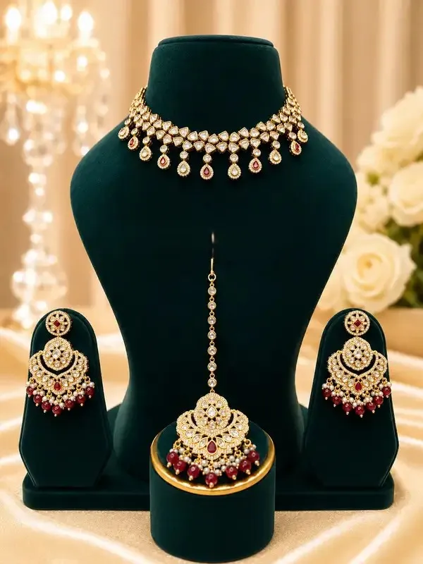 Red_Kundan_Ruby_Polki_Bridal_Choker_Necklace_Set_For_Women