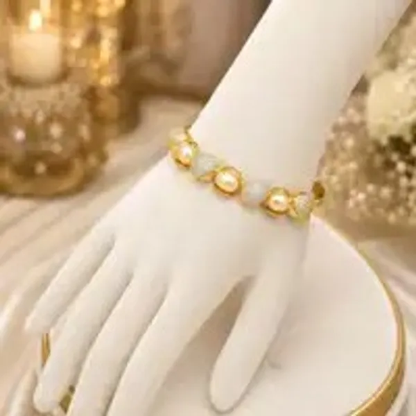 Pearl_White_Gold-Plated_Cz_Heart_Pearl_Bracelet_For_Women