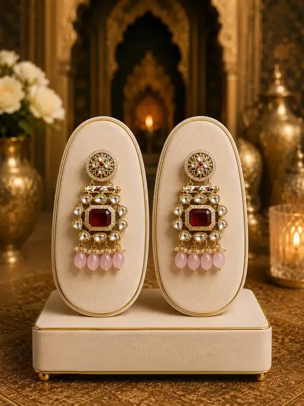 Red_Kundan_Polki_Ruby_Meenakari_Hasli_Necklace_Set_For_Women