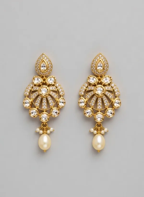 White_Polki_Brass_Chandbali_Pearl_Drop_Earrings_For_Women