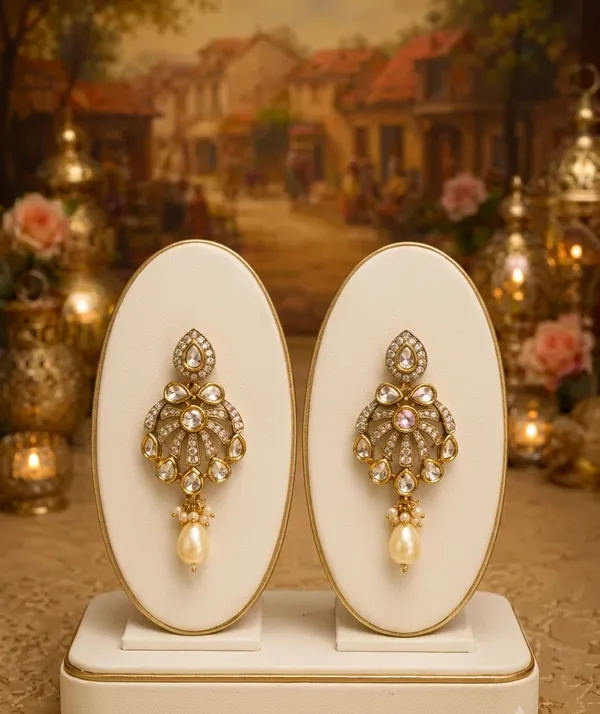 White_Polki_Brass_Chandbali_Pearl_Drop_Earrings_For_Women