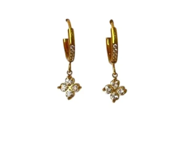 Gold_Stainless_Steel_Flower_Drop_Hoop_Earrings_For_Women