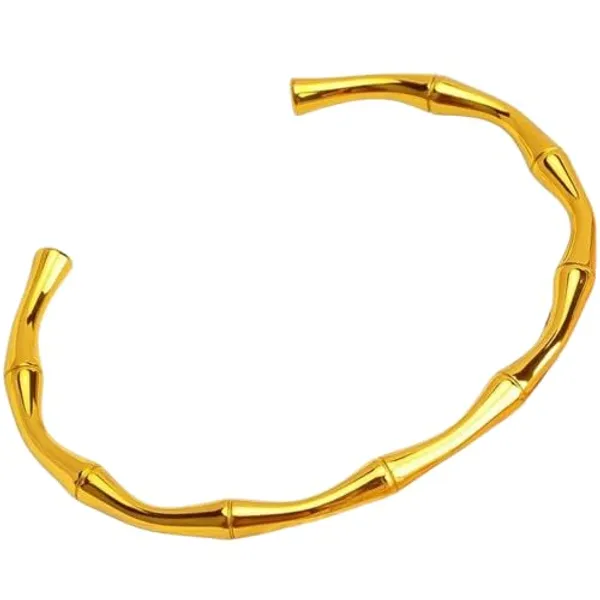Gold_Stainless_Steel_Bamboo_Design_Bracelet_For_Women