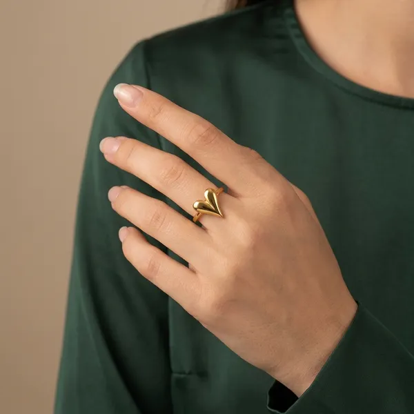 Gold_Stainless_Steel_Adjustable_Heart_Ring_For_Women
