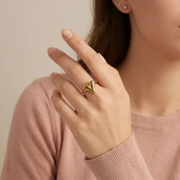 Gold_Stainless_Steel_Adjustable_Heart_Ring_For_Women