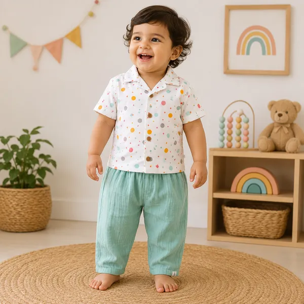 Muslin_Cotton_Printed_Shirt_And_Mint_Pants_Set_for_Baby_Boys
