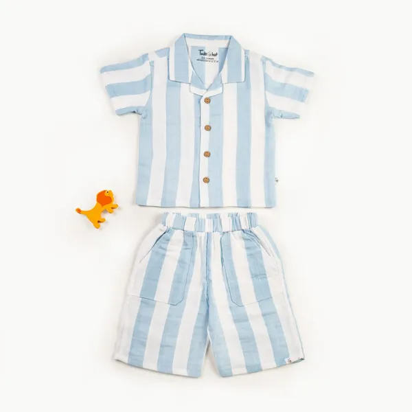 Muslin_Cotton_Blue_Striped_Short_Sleeve_Shirt_And_Shorts_Set_for_Boys