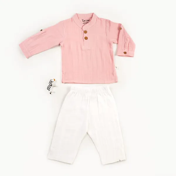 Muslin_Cotton_Pink_Textured_Kurta_Set_for_Kids