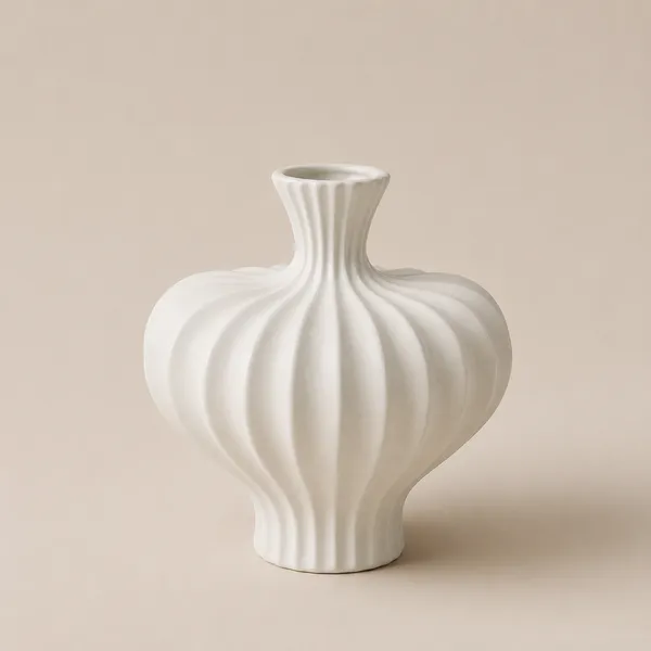 White_Silvermist_Ceramic_Vase