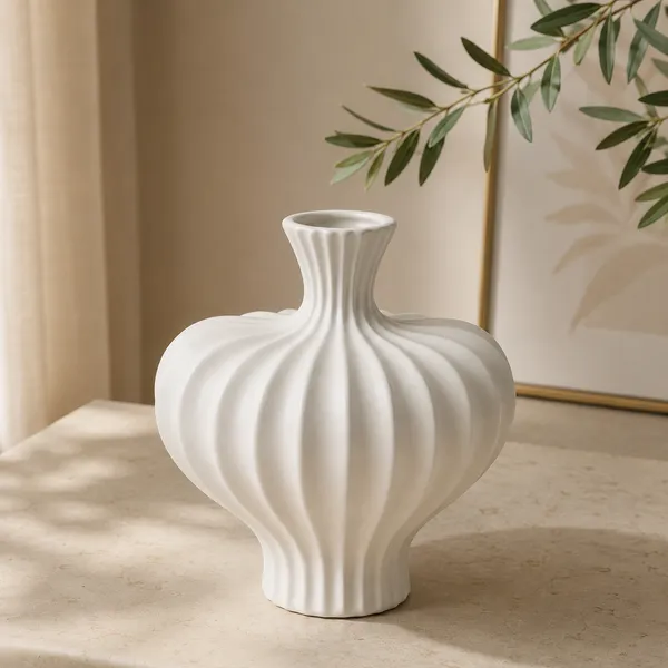 White_Silvermist_Ceramic_Vase
