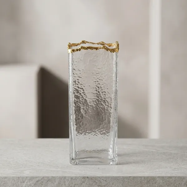 Smoked_Grey_And__Gold_Long_Glass_Vase_with_Rim