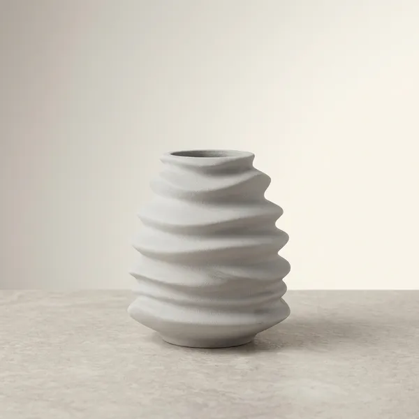 White_Pearl_Wide_Ceramic_Vase