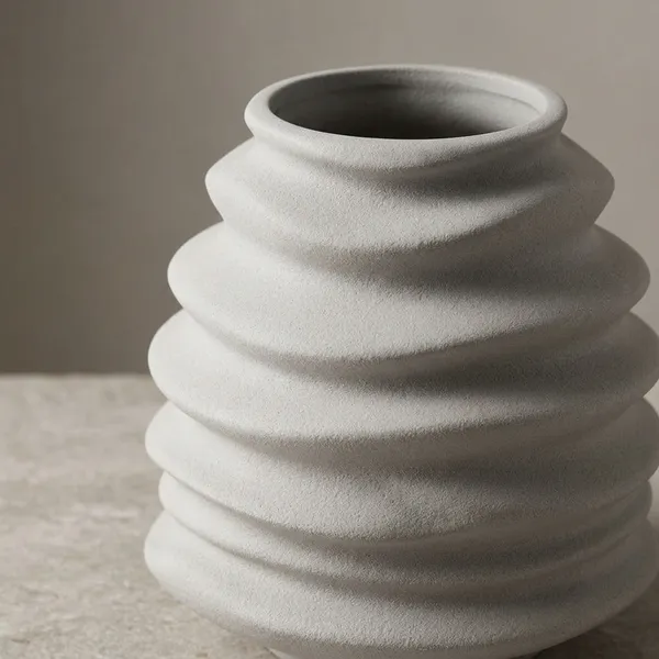 White_Pearl_Wide_Ceramic_Vase