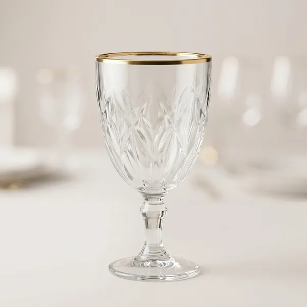 Transparent_Clear_Glass_Goblet_With_Gold_Rim_Set_of_6