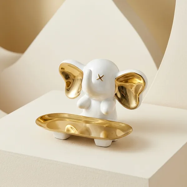 White_And_Gold_White_And_Gold_Figurine_Decorative_Showpiece