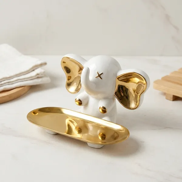 White_And_Gold_White_And_Gold_Figurine_Decorative_Showpiece